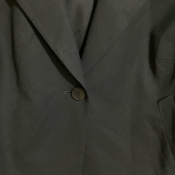 TALBOTS Elegant Career 99% Black Wool One Button Blazer Jacket Plus 16 Petite - Picture 7 of 12